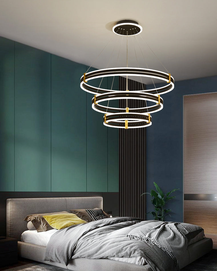 WOMO Stepped Black Rings Pendant Lights-WM2172