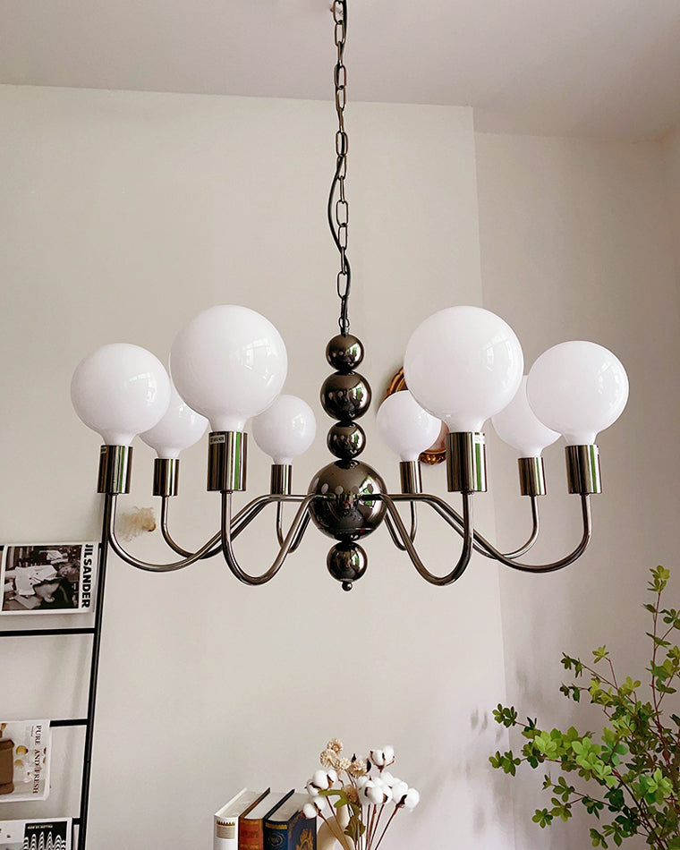 WOMO Lámparas Colgantes Brazo Negro con Globo de Cristal-WM2173