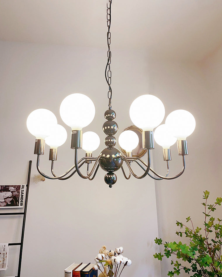 WOMO Lámparas Colgantes Brazo Negro con Globo de Cristal-WM2173