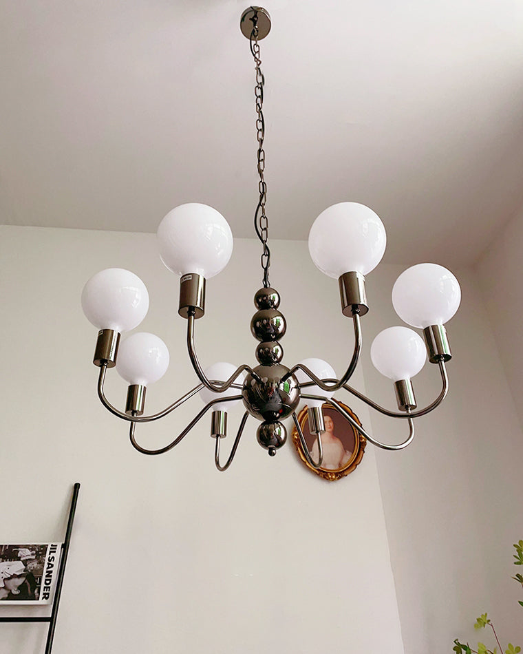 WOMO Lámparas Colgantes Brazo Negro con Globo de Cristal-WM2173