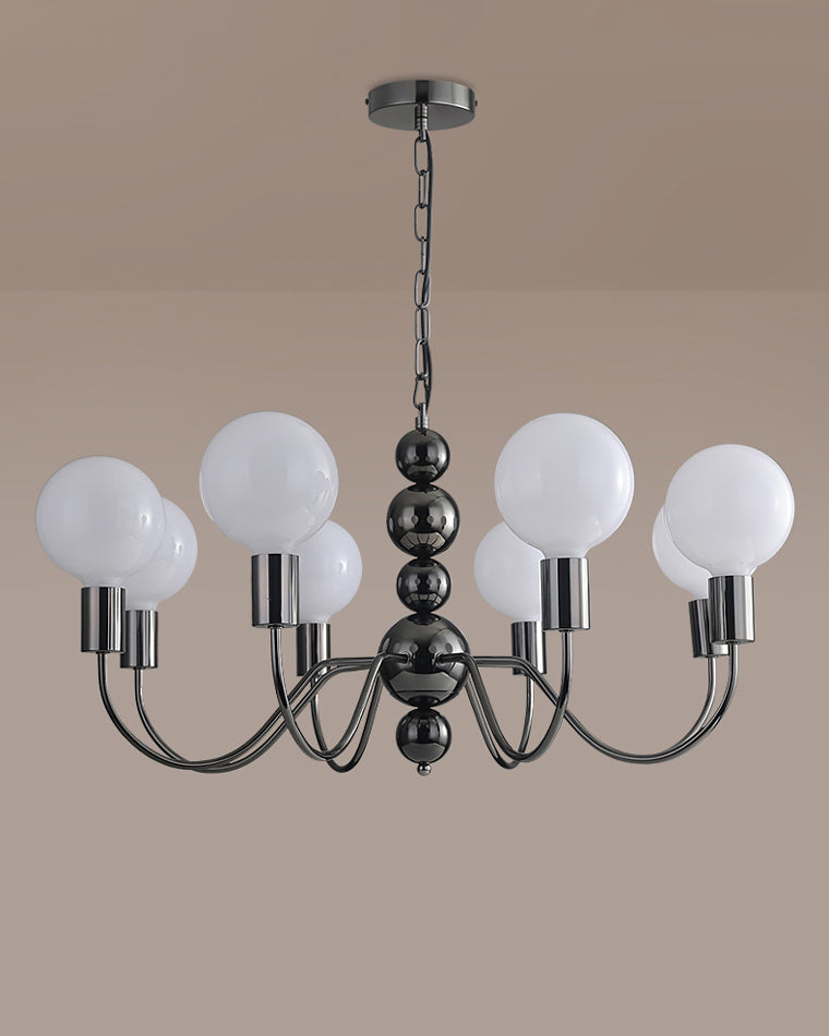 WOMO Lámparas Colgantes Brazo Negro con Globo de Cristal-WM2173