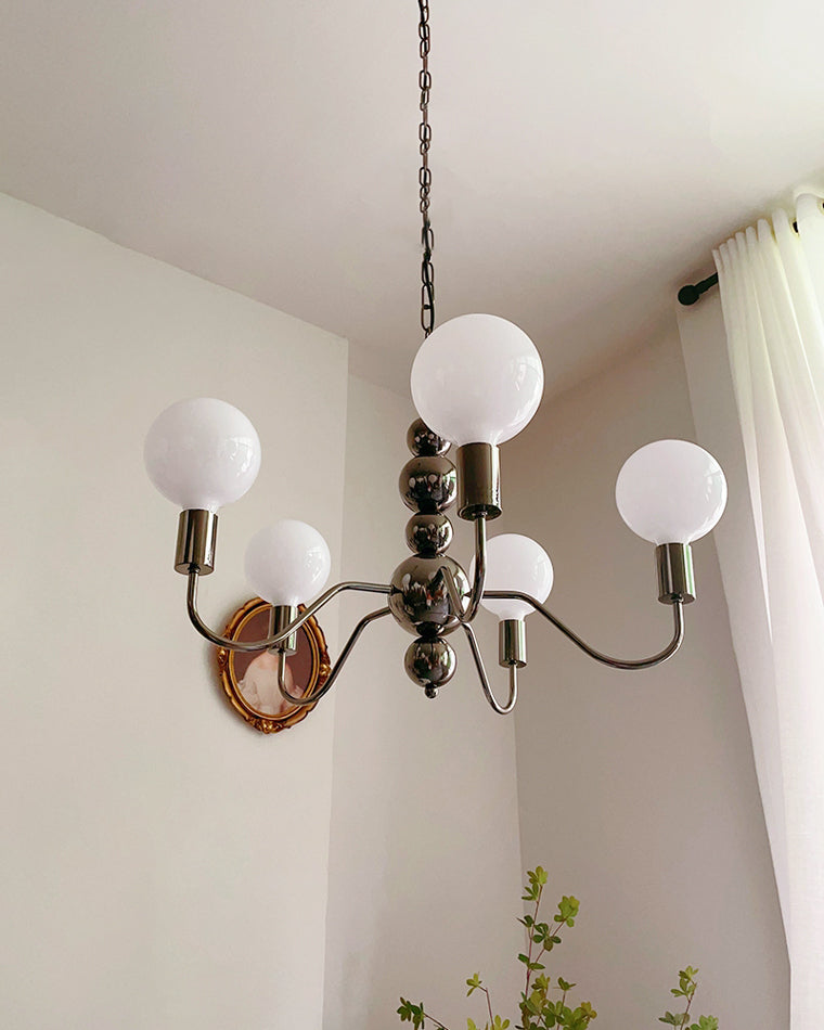 WOMO Lámparas Colgantes Brazo Negro con Globo de Cristal-WM2173