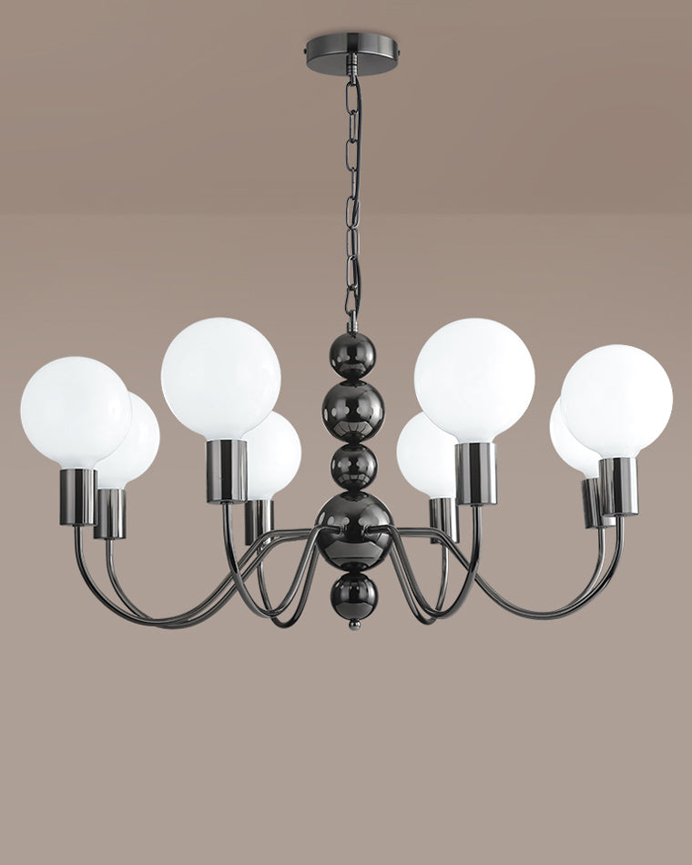 WOMO Lámparas Colgantes Brazo Negro con Globo de Cristal-WM2173