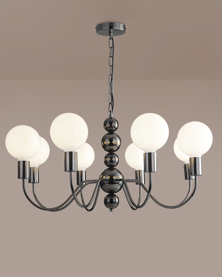 WOMO Lámparas Colgantes Brazo Negro con Globo de Cristal-WM2173
