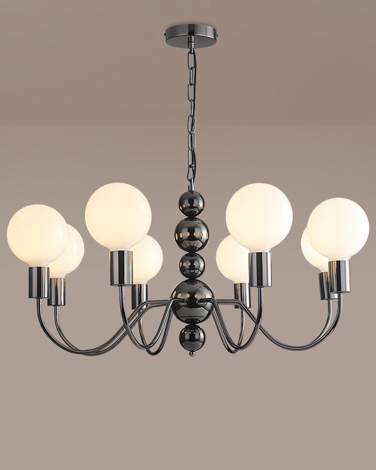 WOMO Lámparas Colgantes Brazo Negro con Globo de Cristal-WM2173