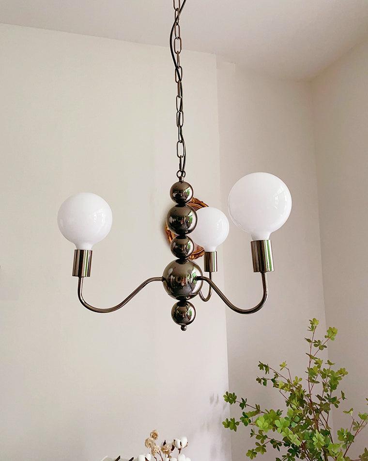 WOMO Lámparas Colgantes Brazo Negro con Globo de Cristal-WM2173