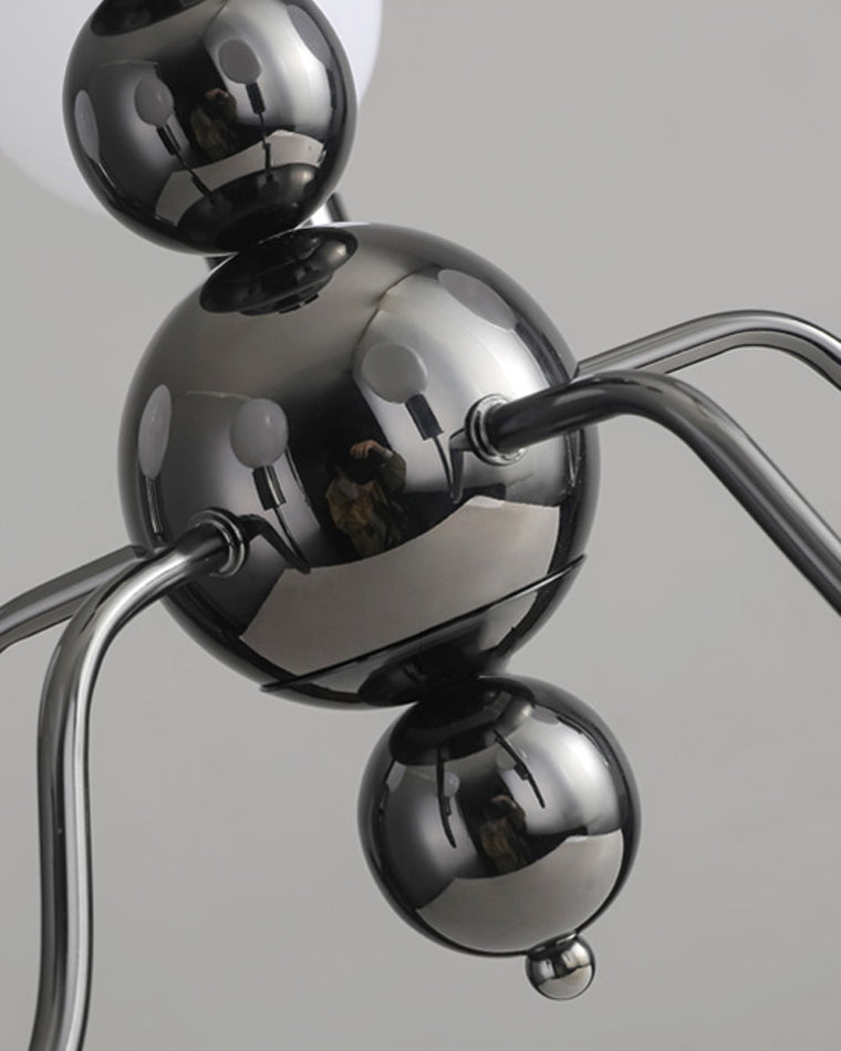 WOMO Lámparas Colgantes Brazo Negro con Globo de Cristal-WM2173