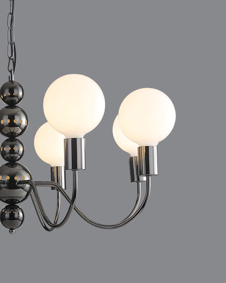 WOMO Lámparas Colgantes Brazo Negro con Globo de Cristal-WM2173
