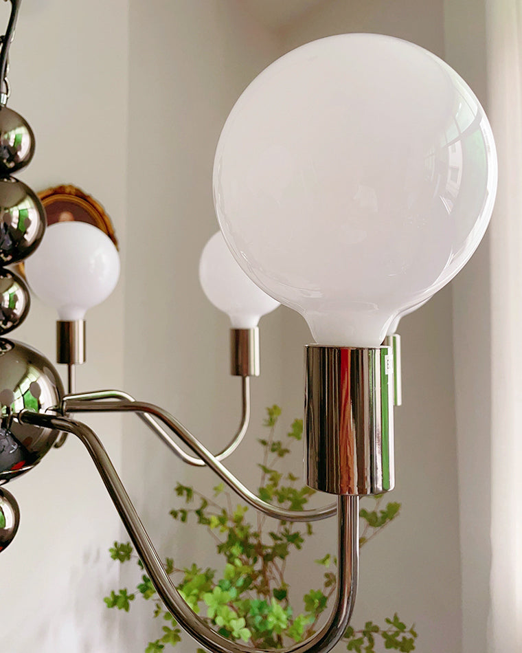 WOMO Lámparas Colgantes Brazo Negro con Globo de Cristal-WM2173