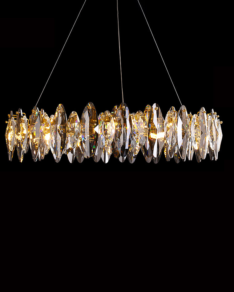 WOMO Lámparas Colgantes Redondo Cristal Ahumado-WM2187