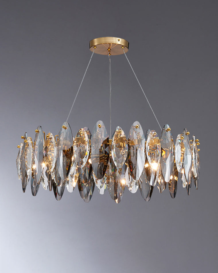 WOMO Lámparas Colgantes Redondo Cristal Ahumado-WM2187