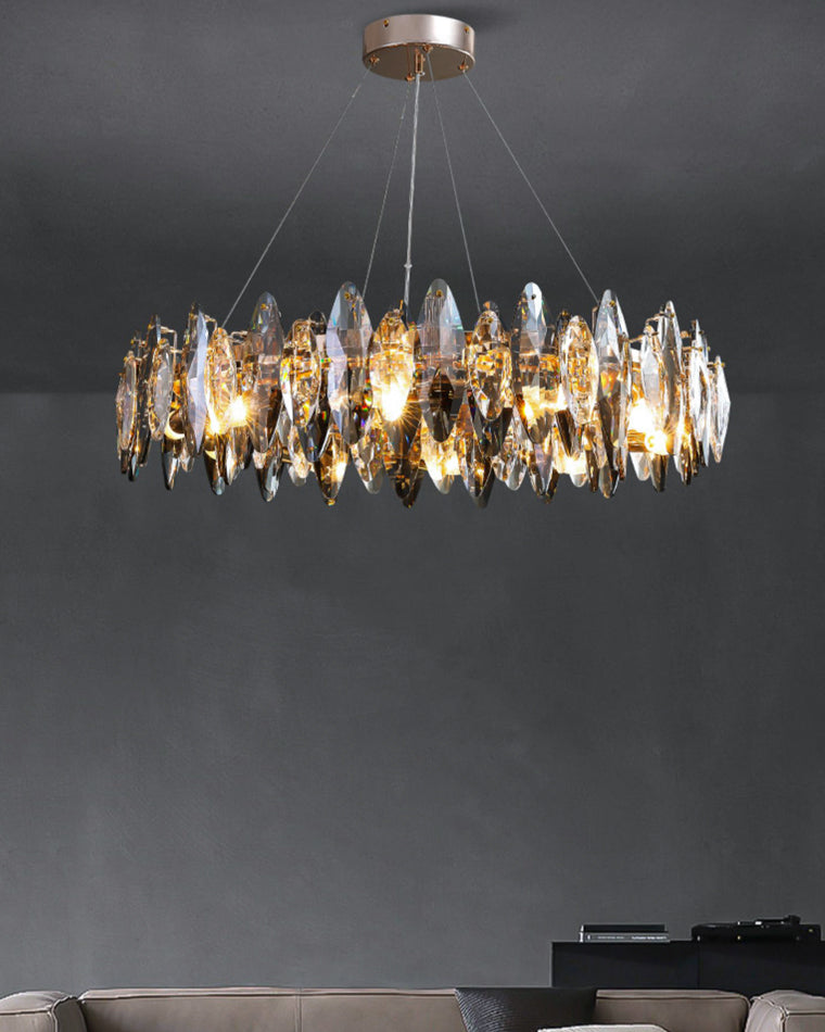 WOMO Lámparas Colgantes Redondo Cristal Ahumado-WM2187