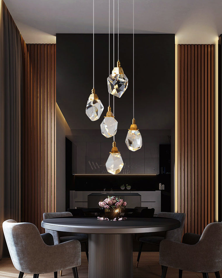 WOMO Lámparas Colgantes Cristal Múltiple Luces-WM2189