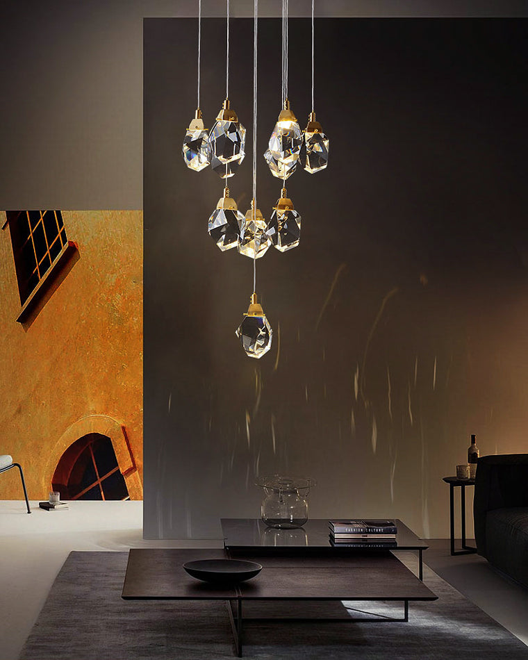 WOMO Lámparas Colgantes Cristal Múltiple Luces-WM2189