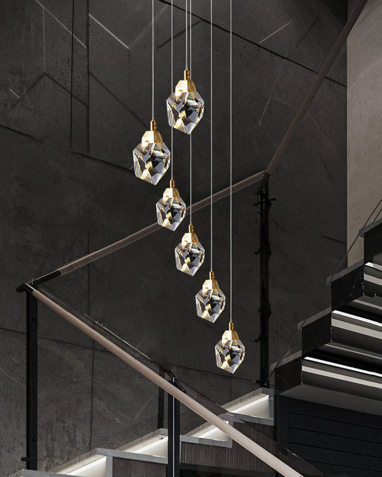 WOMO Lámparas Colgantes Cristal Múltiple Luces-WM2189