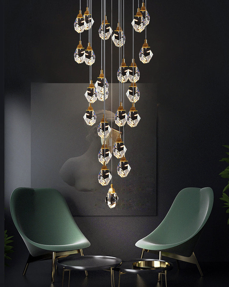 WOMO Lámparas Colgantes Cristal Múltiple Luces-WM2189