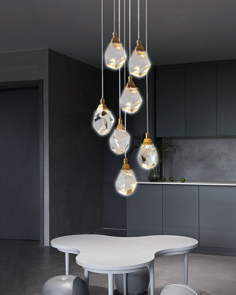 WOMO Lámparas Colgantes Cristal Múltiple Luces-WM2189