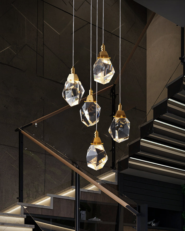 WOMO Lámparas Colgantes Cristal Múltiple Luces-WM2189