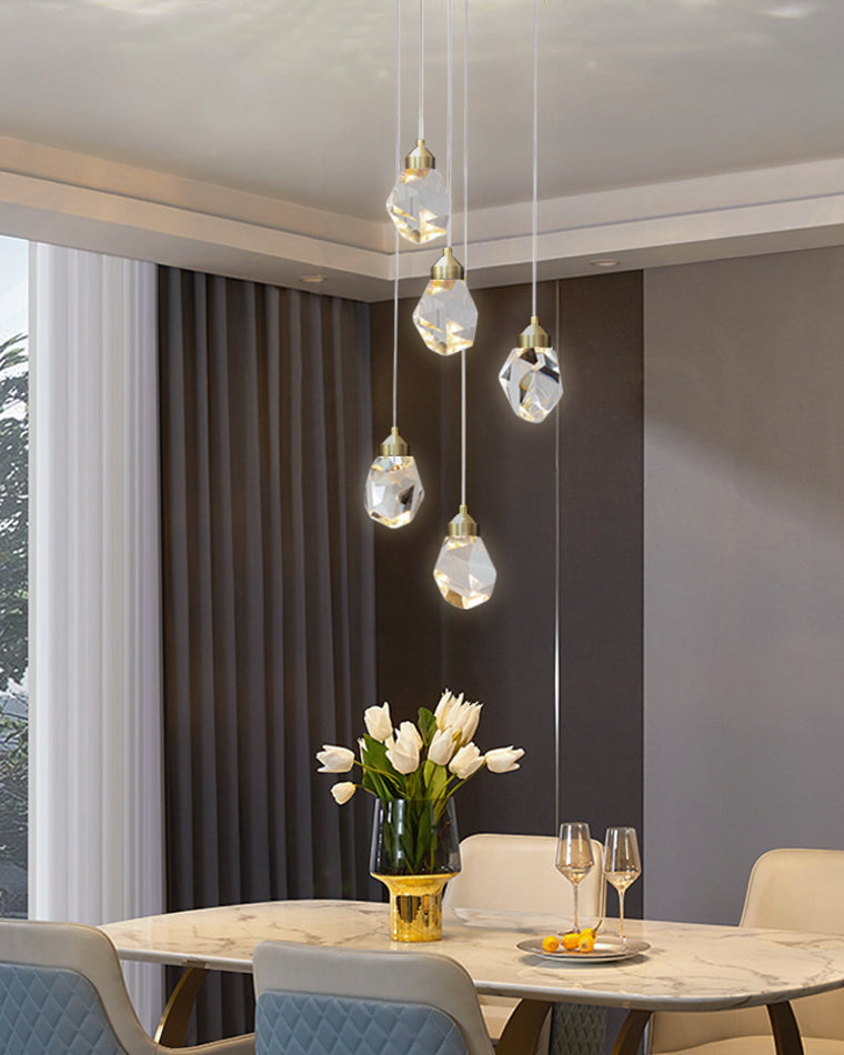 WOMO Lámparas Colgantes Cristal Múltiple Luces-WM2189