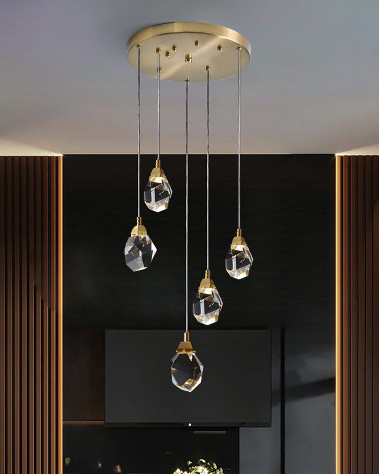 WOMO Lámparas Colgantes Cristal Múltiple Luces-WM2189