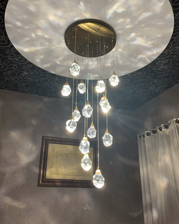 WOMO Lámparas Colgantes Cristal Múltiple Luces-WM2189