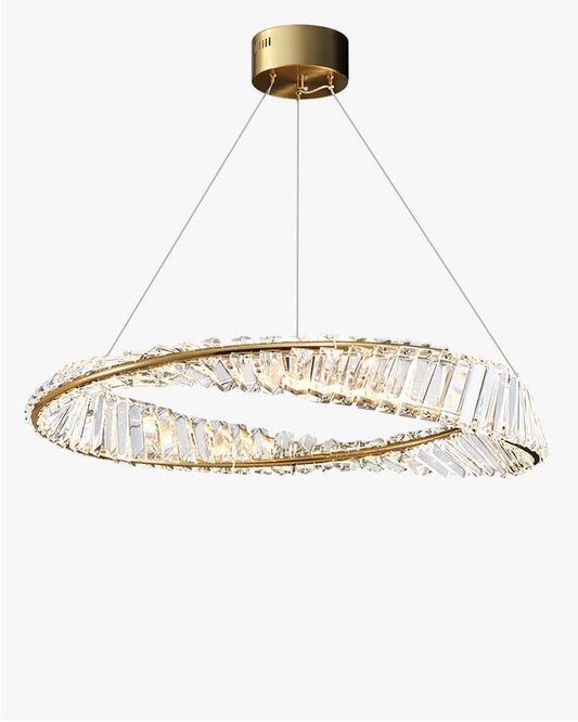 WOMO Lámparas Colgantes Circular Prisma de Cristal Möbius-WM2191