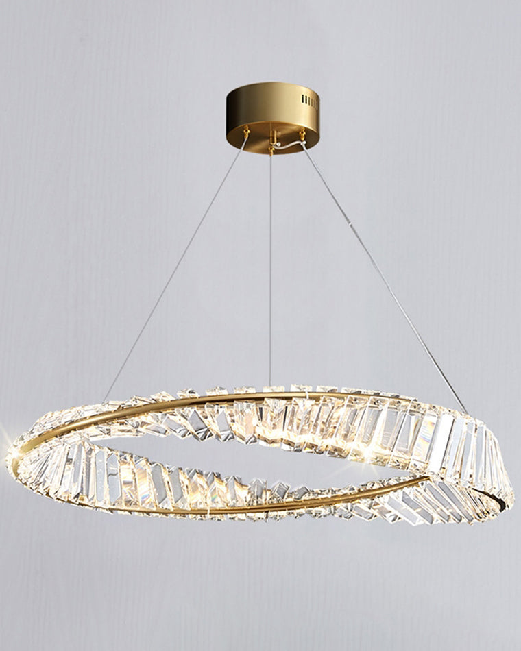 WOMO Lámparas Colgantes Circular Prisma de Cristal Möbius-WM2191
