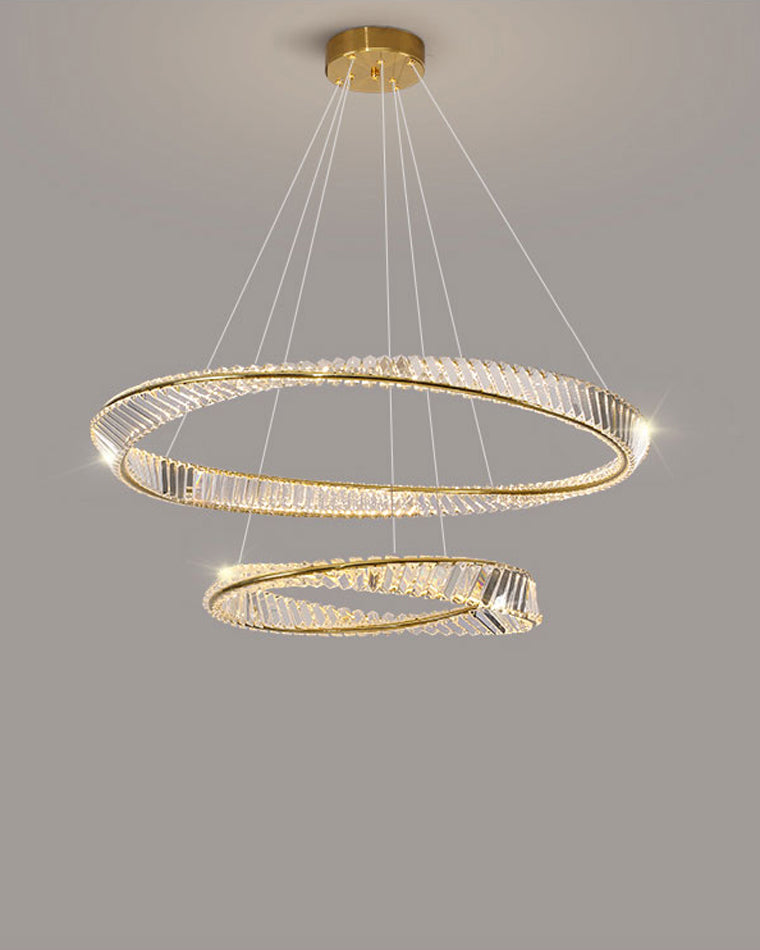 WOMO Lámparas Colgantes Circular Prisma de Cristal Möbius-WM2191