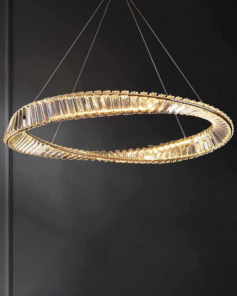 WOMO Lámparas Colgantes Circular Prisma de Cristal Möbius-WM2191