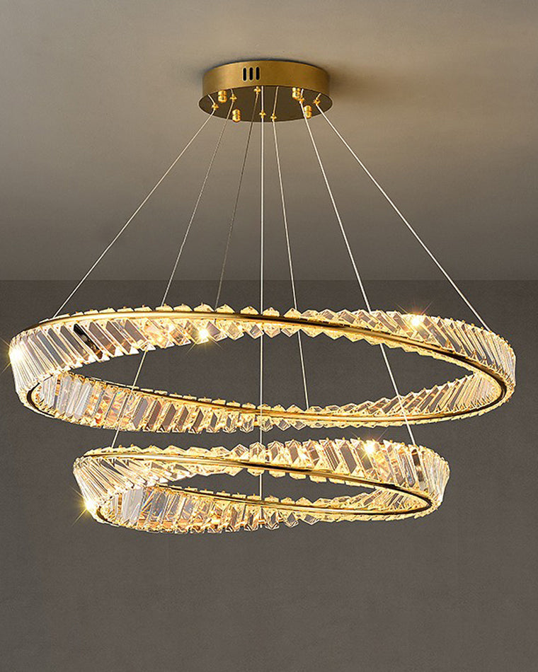 WOMO Lámparas Colgantes Circular Prisma de Cristal Möbius-WM2191