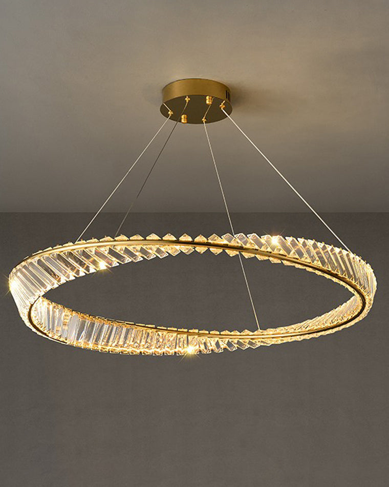 WOMO Lámparas Colgantes Circular Prisma de Cristal Möbius-WM2191