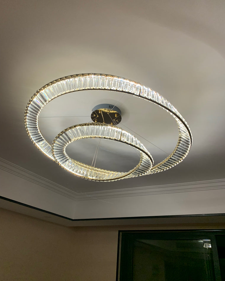 WOMO Lámparas Colgantes Circular Prisma de Cristal Möbius-WM2191