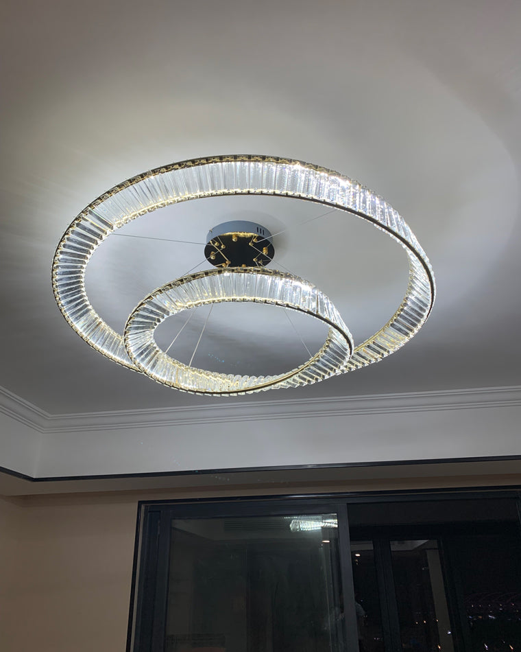 WOMO Lámparas Colgantes Circular Prisma de Cristal Möbius-WM2191