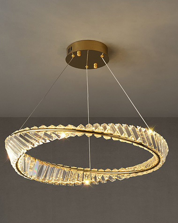 WOMO Lámparas Colgantes Circular Prisma de Cristal Möbius-WM2191