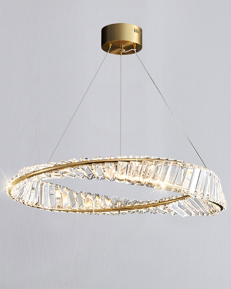 WOMO Lámparas Colgantes Circular Prisma de Cristal Möbius-WM2191