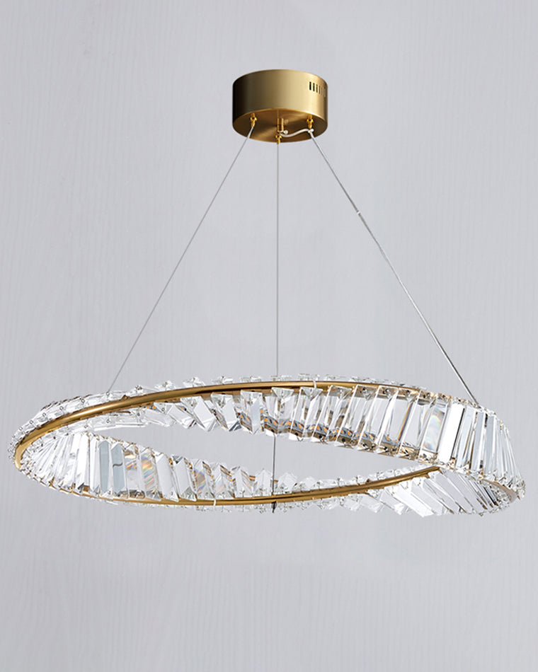 WOMO Lámparas Colgantes Circular Prisma de Cristal Möbius-WM2191