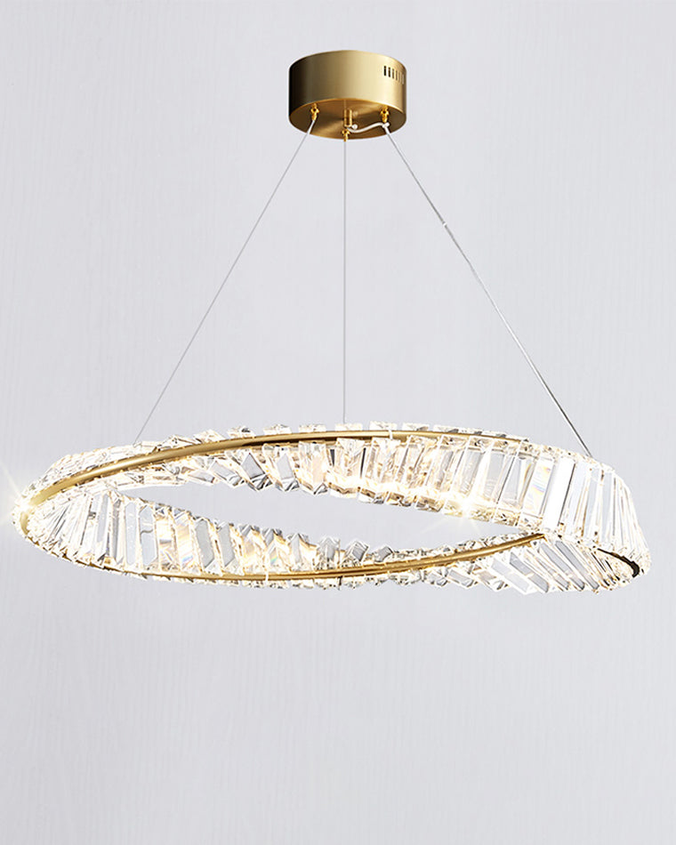 WOMO Lámparas Colgantes Circular Prisma de Cristal Möbius-WM2191