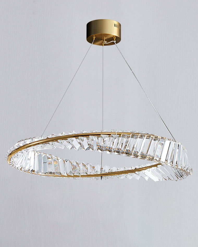 WOMO Lámparas Colgantes Circular Prisma de Cristal Möbius-WM2191
