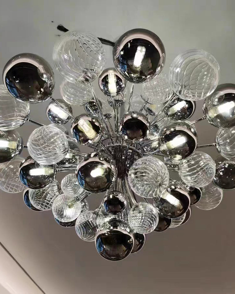 Lámpara de araña WOMO de cristal ahumado con forma de burbuja - WM2198