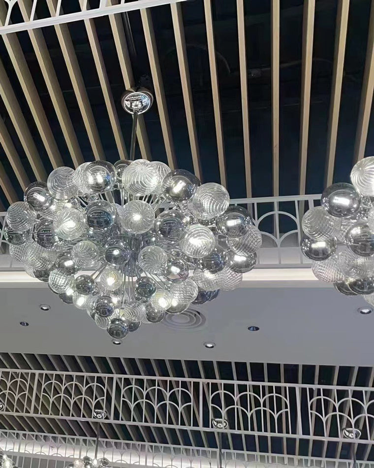 Lámpara de araña WOMO de cristal ahumado con forma de burbuja - WM2198
