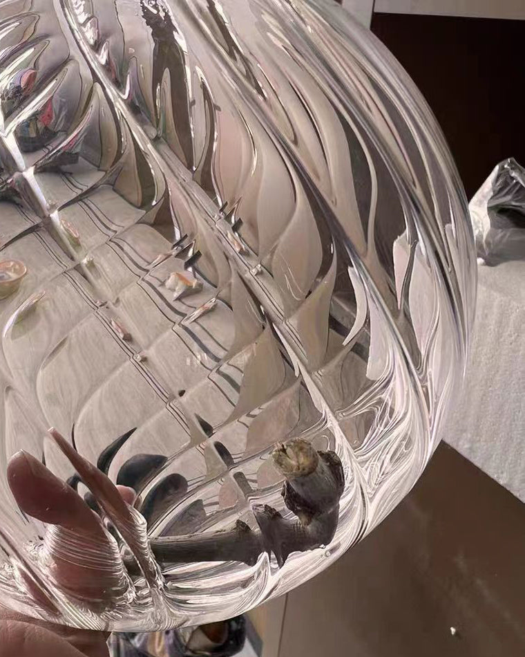 Lámpara de araña WOMO de cristal ahumado con forma de burbuja - WM2198