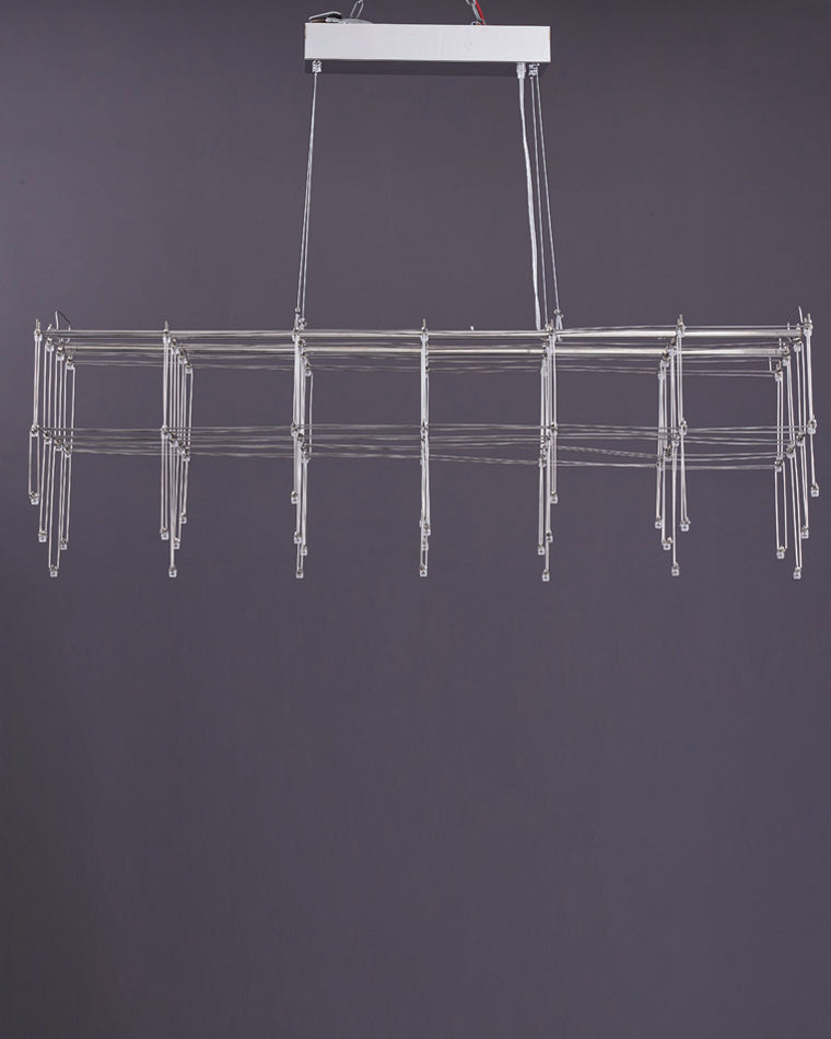 Lámpara de araña rectangular escultural WOMO-WM2200
