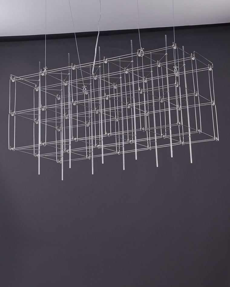 Lámpara de araña rectangular escultural WOMO-WM2200
