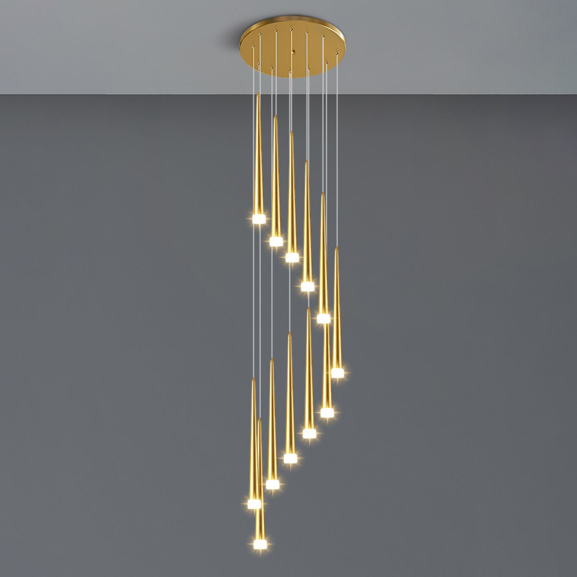WOMO Lámparas Colgantes Cascada Espiral Cono-WM2204