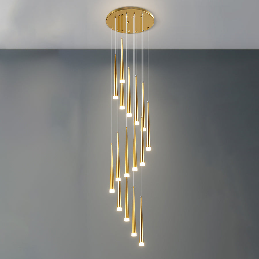 WOMO Lámparas Colgantes Cascada Espiral Cono-WM2204