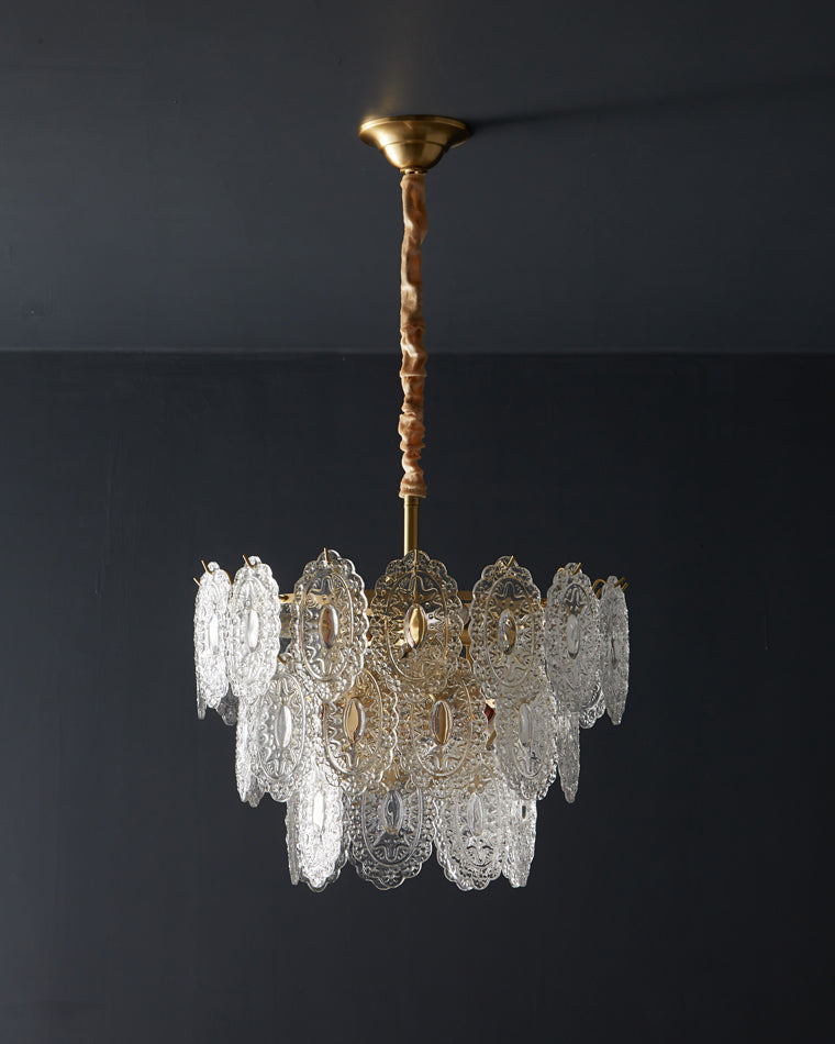 WOMO Lámparas Colgantes Cristal Texturizado Escalonado-WM2208