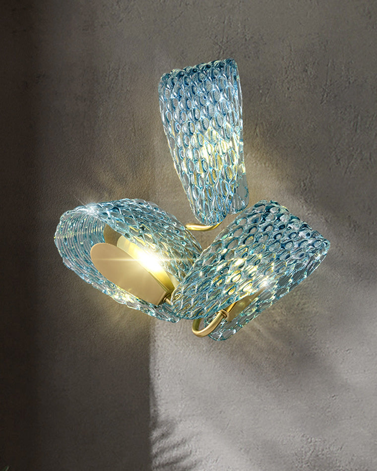 Aplique de pared de cristal artístico con diseño de pavo real de WOMO - WM6095