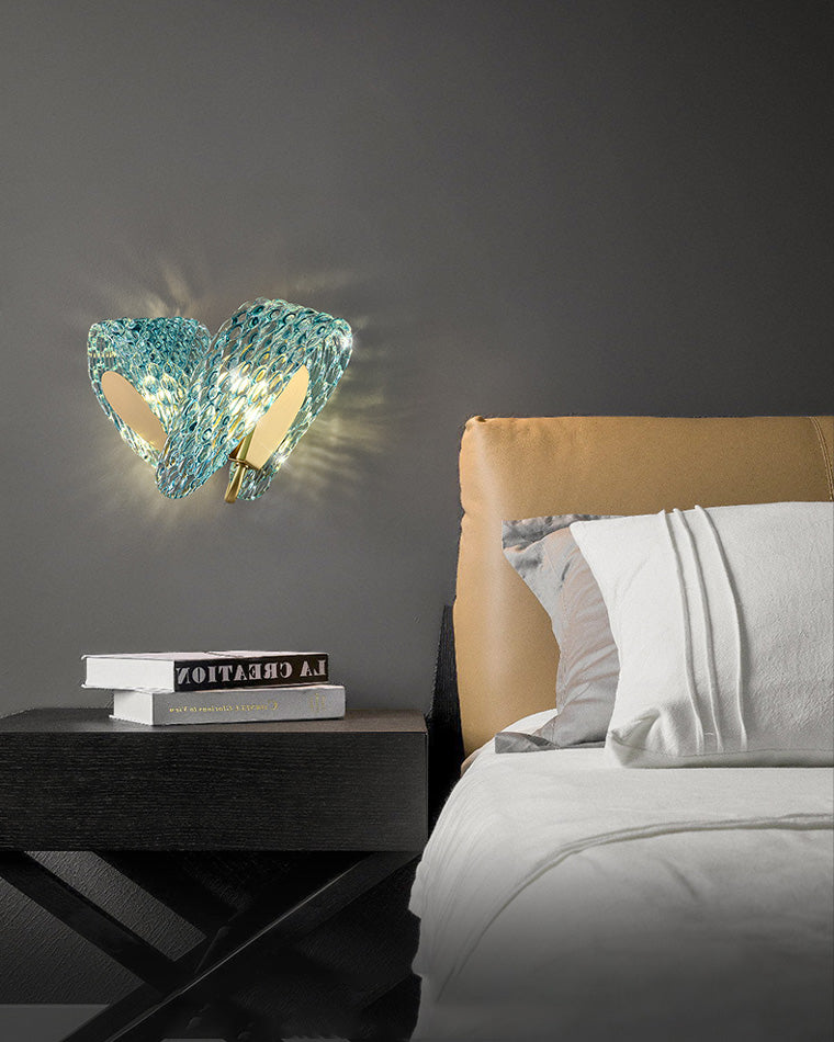 Aplique de pared de cristal artístico con diseño de pavo real de WOMO - WM6095