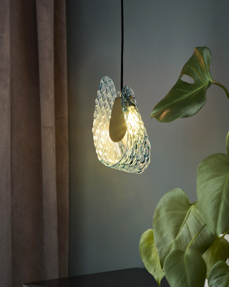 WOMO Peacock Blue Artistic Glass Pendant Lamp - WM2213a