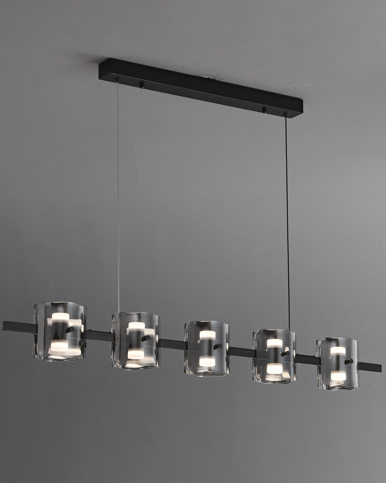 WOMO Lámparas Colgantes Lineal Cristal y Latón-WM2219A